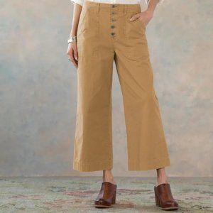 Sundance Tan Wide Leg crop Pants, worn only once. Practically new